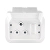 Crabtree Industrial Single RSA Weatherproof Socket 2 x 4 - Plastic Surface Box
