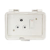 Crabtree Industrial Single RSA Socket Splash Proof Surface Box 2 x 4