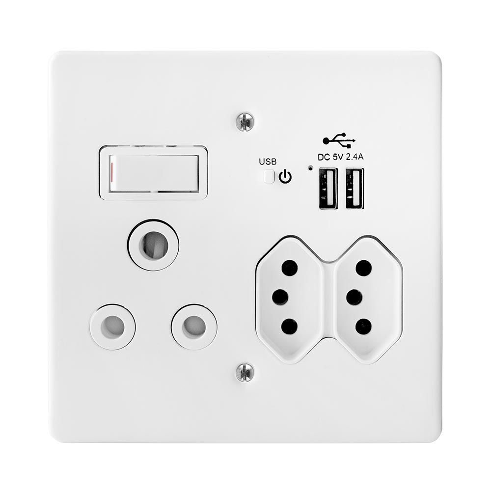 Crabtree Classic USB Combo Socket 4 x 4