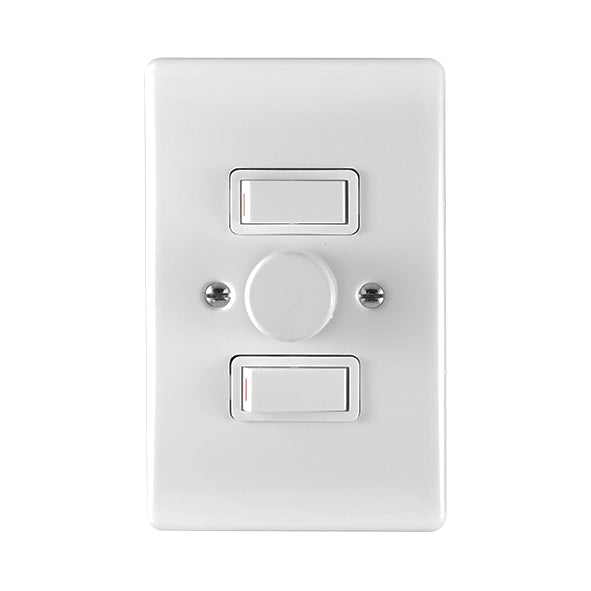 Crabtree Classic 2 Lever and Rotary Dimmer Switch 2 x 4