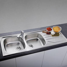 Load image into Gallery viewer, Franke Nouveau NVN 621 Double Bowl Inset Sink - Stainless Steel
