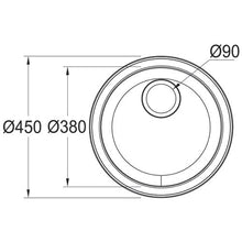 Load image into Gallery viewer, Franke Rondo RDX 610-45 Single Inset Prep Bowl - Stainless Steel
