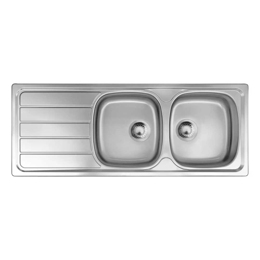 Franke Nevada NDN621 Stainless Steel Double Bowl Inset Sink 460x1160mm