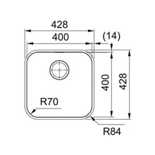 Load image into Gallery viewer, Franke Smart SRX110-40 Stainless Steel Single Bowl Undermount Sink 428x428mm
