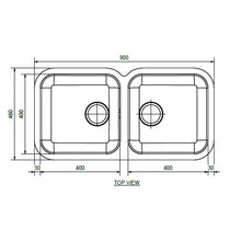 Load image into Gallery viewer, Franke Selene SLX120-40-40 Stainless Steel Double Bowl Undermount Sink 460x900mm
