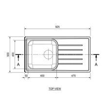 Load image into Gallery viewer, Franke Selene SLX611 Stainless Steel Single Bowl Inset Sink 500x925mm
