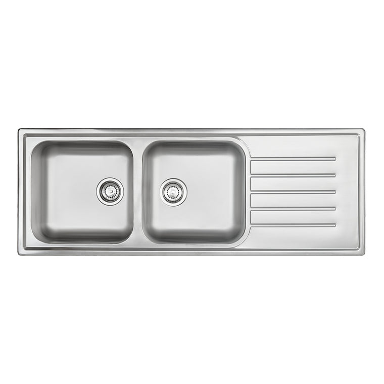 Franke Selene SLX621-136 Stainless Steel Double Bowl Inset Sink 500x1360mm