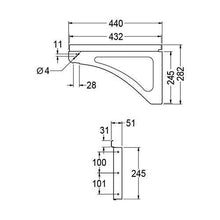 Load image into Gallery viewer, Franke Falcon Bracket for Wash Troughs (per pair)
