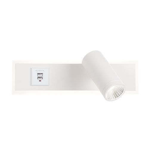 Bright Star White Wall Light with 2 USB Ports