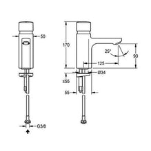 Load image into Gallery viewer, Franke Slanted Self-Closing Hydraulic Metering Basin Mixer - 5 L/min
