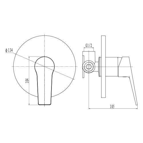 Franke Aspera Concealed Shower Mixer - Matt Black – Livecopper
