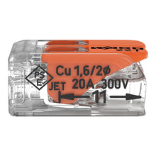 Load image into Gallery viewer, Wago 221 Lever Type 2-Way Splicing Connector 0.14 - 4mm² - Orange
