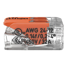 Load image into Gallery viewer, Wago 221 Lever Type 2-Way Splicing Connector 0.14 - 4mm² - Orange
