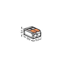 Load image into Gallery viewer, Wago 221 Lever Type 2-Way Splicing Connector 0.14 - 4mm² - Orange
