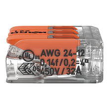Load image into Gallery viewer, Wago 221 Lever Type 3-Way Splicing Connector 0.14 - 4mm² - Orange
