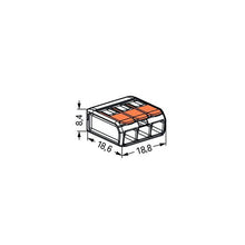 Load image into Gallery viewer, Wago 221 Lever Type 3-Way Splicing Connector 0.14 - 4mm² - Orange
