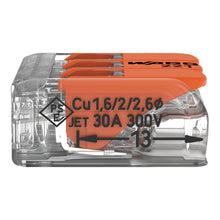 Load image into Gallery viewer, Wago 221 Lever Type 3 Way Splicing Connector 0.5 - 6mm² - Orange
