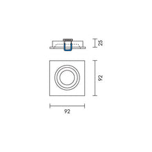 Load image into Gallery viewer, Spazio 2215 Edge Square Anti-glare Downlight - Aluminium
