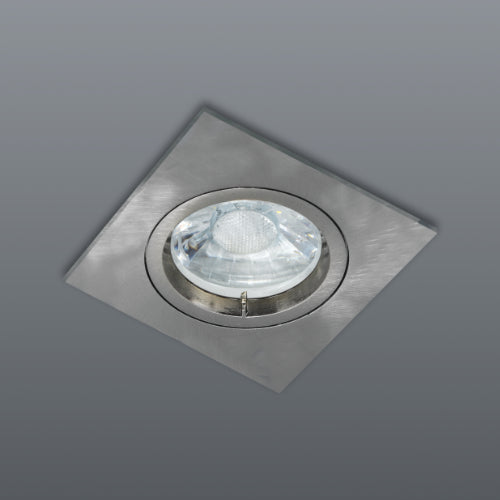 Spazio 2264 Square Fixed Bayonet Downlight - Matt Chrome