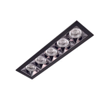 Load image into Gallery viewer, Spazio Kler 5 LED Recessed Downlights 20W 2200lm 205x55mm - Black
