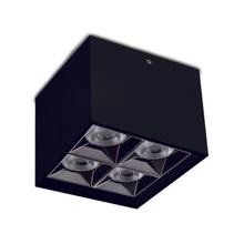 Load image into Gallery viewer, Spazio Kler 4 LED Surface Downlights 16W 1260lm 100x96mm - Black
