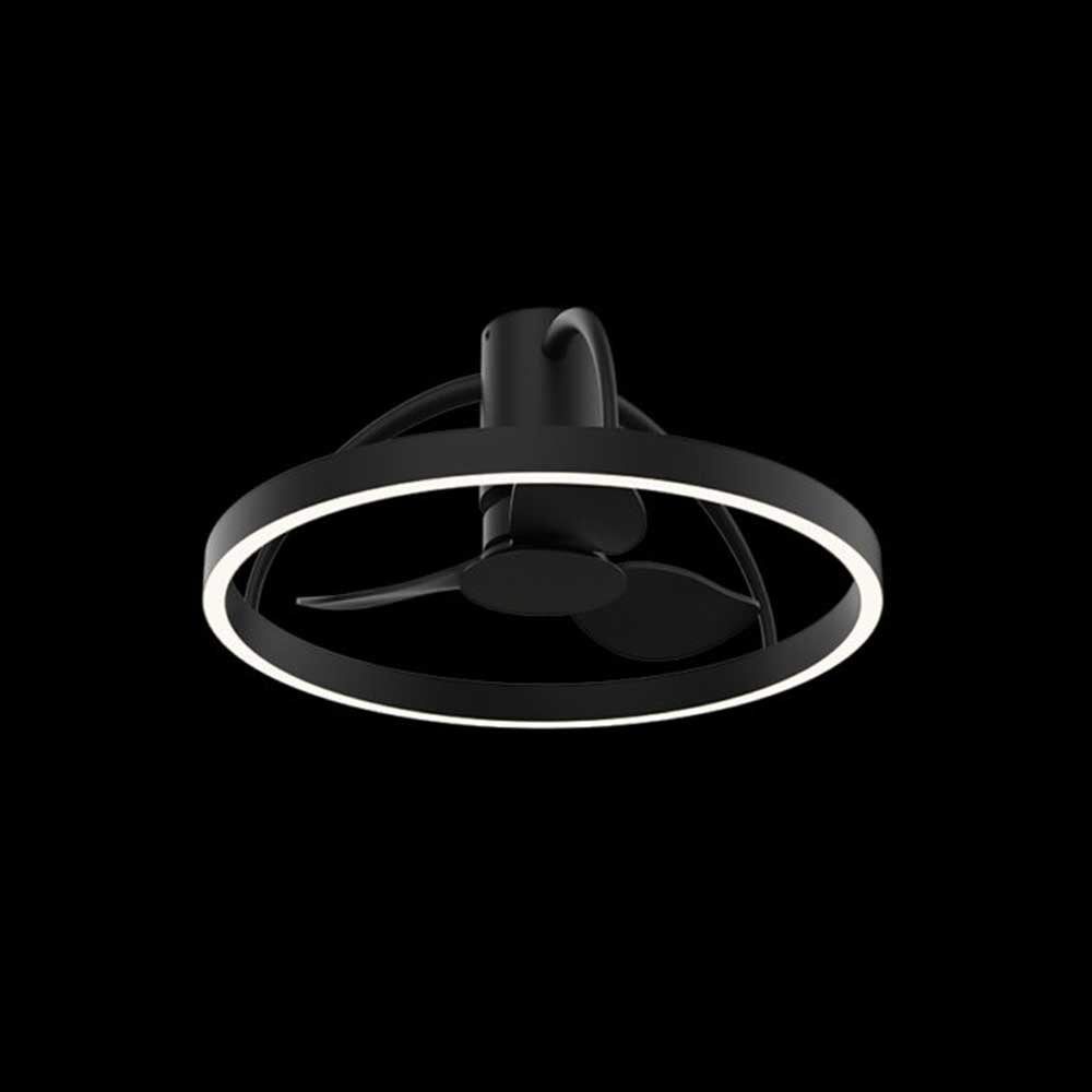 K. Light 3 Blade LED Ceiling Fan with Remote 600mm - Black