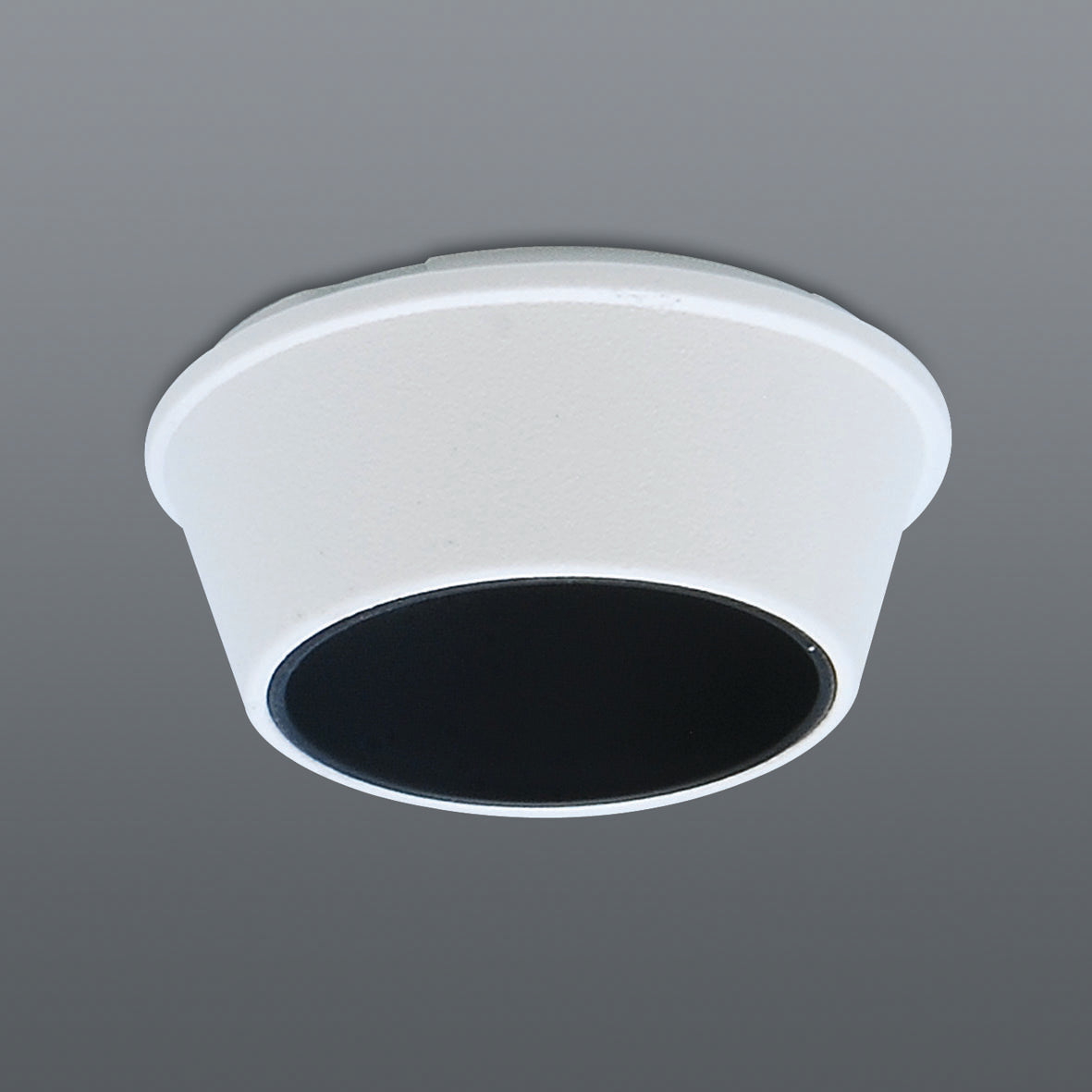 Spazio Lone Cowl Downlight - White with Black Insert