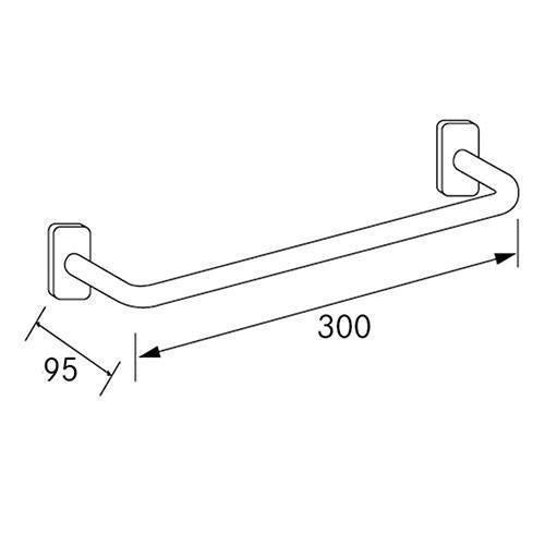 Franks Grab Rails Franke CNTX300 Straight Grab Rail | Polished Stainless Steel (300mm ...