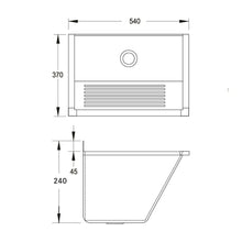 Load image into Gallery viewer, Franke ET103 Fabricated Single Mini Bowl Wall Mounted Wash Trough - Stainless Steel
