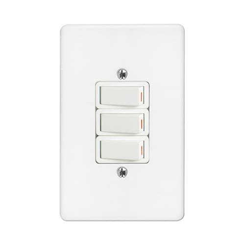 Crabtree Classic 3 Lever 2 x 1-Way & 1 x 2-Way Light Switch 4 x 2