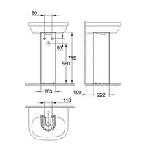 Load image into Gallery viewer, GROHE Euro Ceramic Round Full Pedestal
