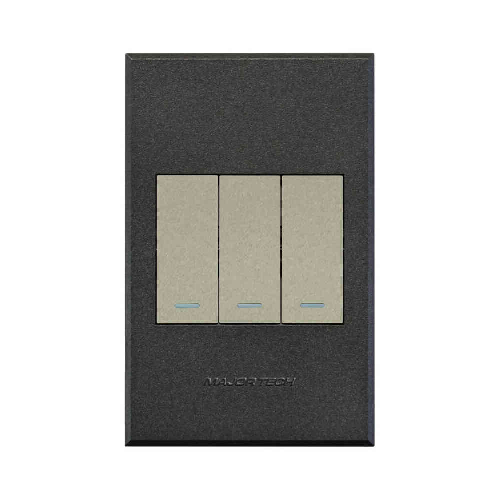 VETi 3 3 Lever Dimmer Switch 4 x 2