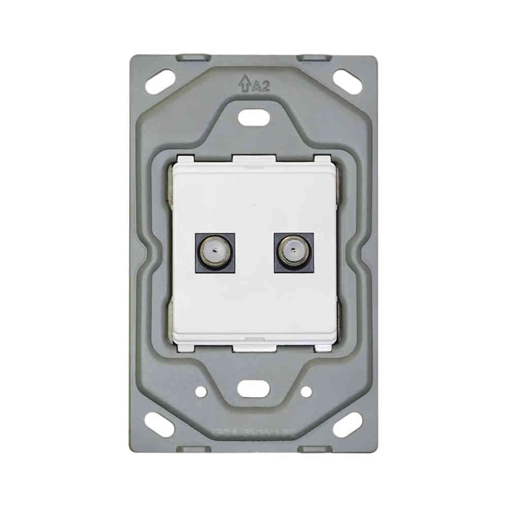 VETi 3 Double Satellite Socket Yoke 4 x 2