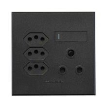 Load image into Gallery viewer, VETi 3 3V25GG Pola 3x Slimline &amp; RSA Combo Wall Socket 4x4 - Graphite
