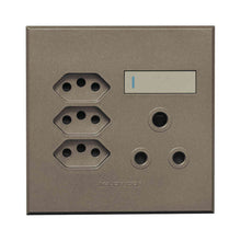 Load image into Gallery viewer, VETi 3 3V25TB Pola 3x Slimline &amp; RSA Combo Wall Socket 4x4 - Bronze / Titanium
