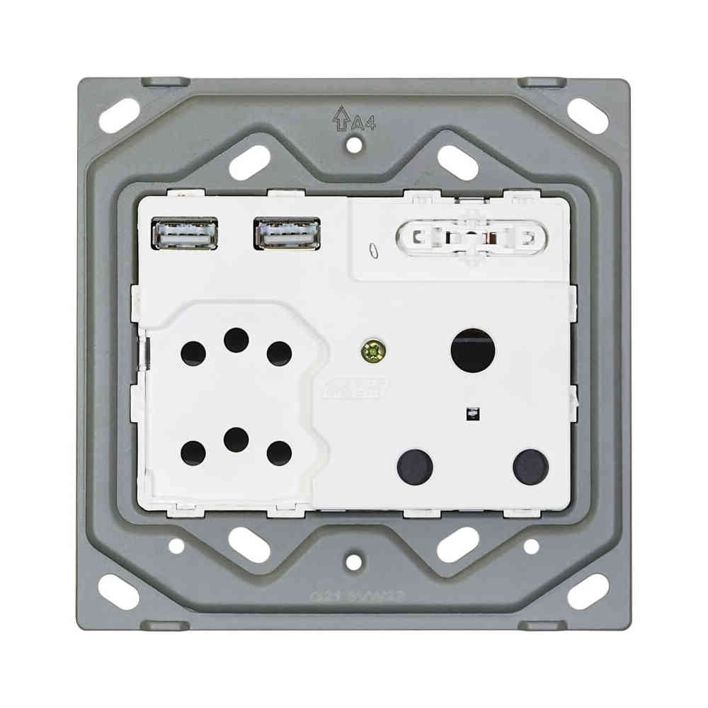 VETi 3 Double USB Combo Wall Socket Yoke 4 x 4