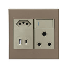 Load image into Gallery viewer, VETi 3 Aura Dual USB Combo Wall Socket 4x4
