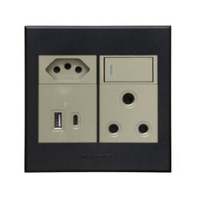 Load image into Gallery viewer, VETi 3 Aura Dual USB Combo Wall Socket 4x4
