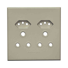 Load image into Gallery viewer, VETi &lt;i&gt;3&lt;/i&gt; Unswitched Combo Socket Cover Plate 4 x 4
