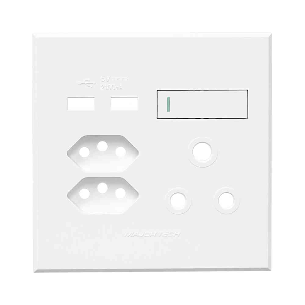 VETi 3 USB Combo Socket Cover Plate 4 x 4