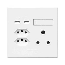 Load image into Gallery viewer, VETi 3 Double USB Combo Wall Socket 4 x 4
