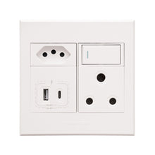 Load image into Gallery viewer, VETi 3 Aura Dual USB Combo Wall Socket 4x4
