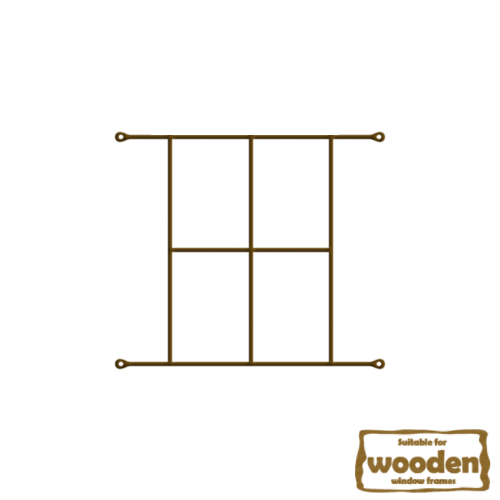 Xpanda Cottage 4 Pane Burglar Bar 440x530mm - Matt Bronze