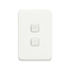Schneider Electric Iconic 2 Lever Light Switch with Bell Press Dimmer