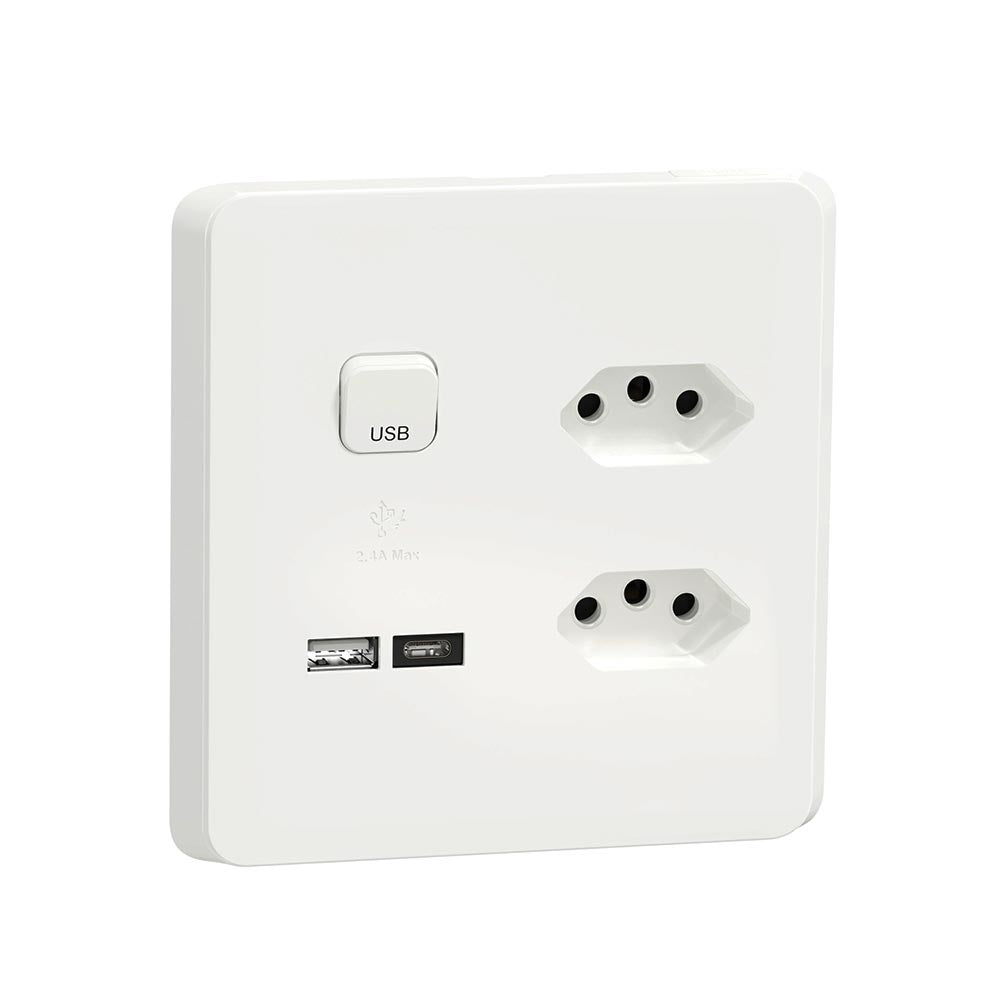 Schneider Electric Iconic Slimline USB Type A & C Socket 4 x 4