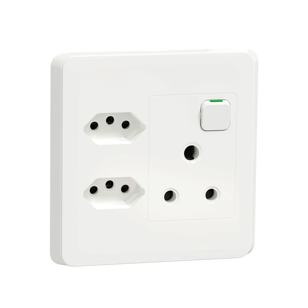 Schneider Electric Iconic RSA Slimline Combo Socket 4 x 4