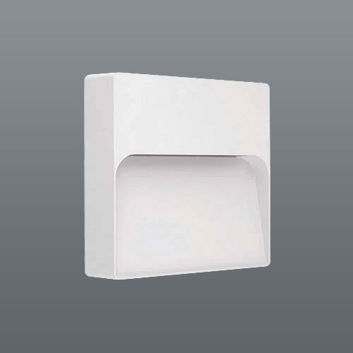 Spazio Intake Square LED Warm White Wall Light - White