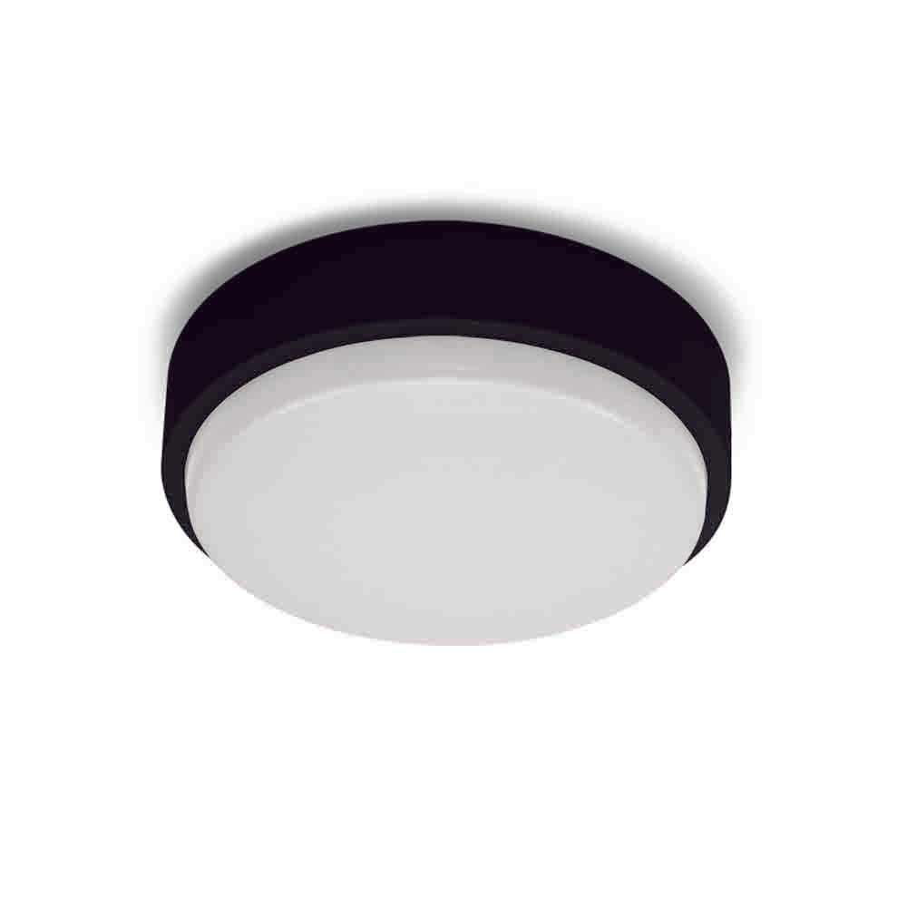 Spazio Flo Plastic LED Exterior Bulkhead 10W - Black