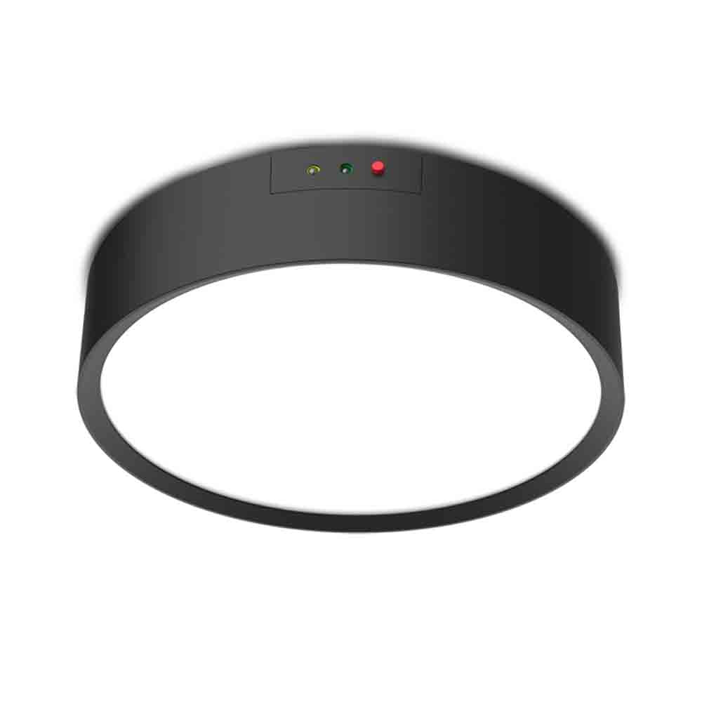 Spazio ONLY EMERGENCY Colour Temperature Changing Bulkhead - Black