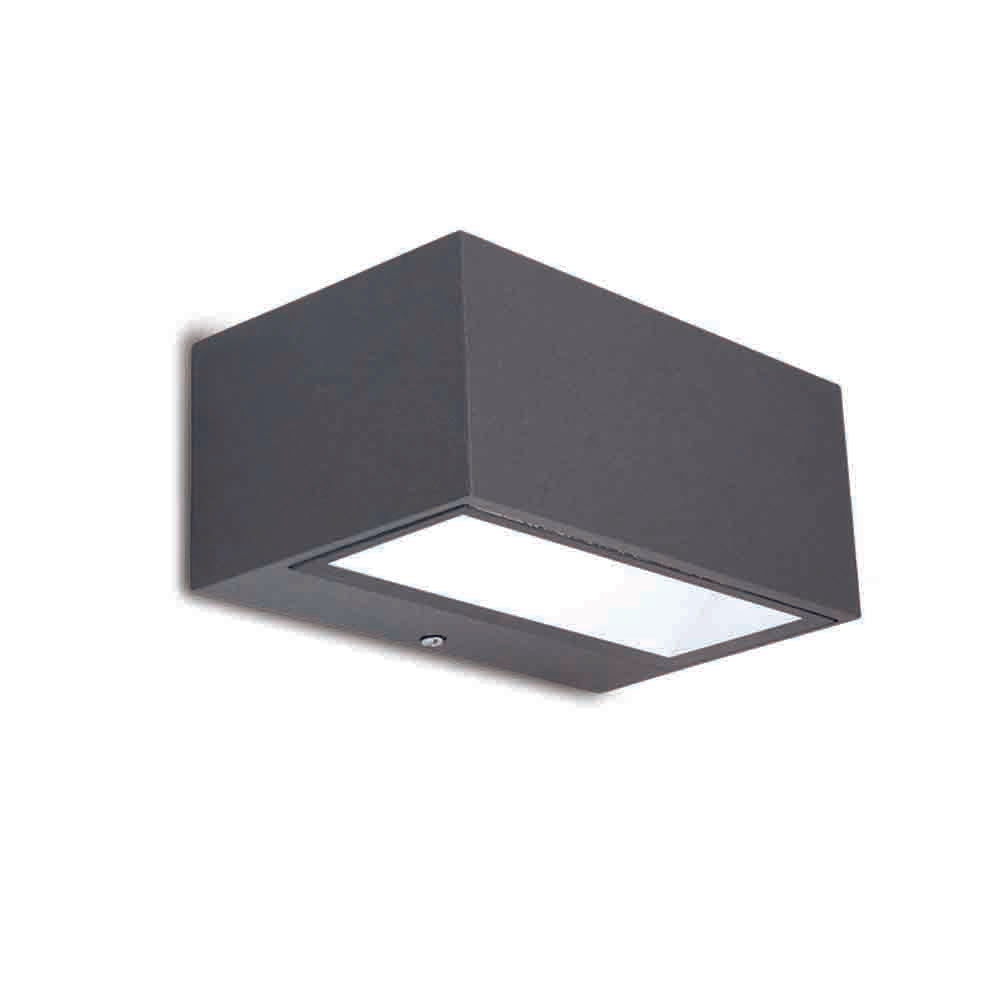 Spazio Zelda Medium LED Box Shaped 9W 600lm Warm White Wall Light - Cloud White